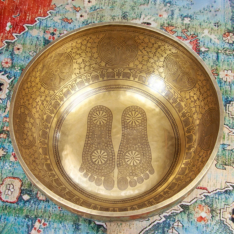 Diy Electronics Toys - Tigela tibetana de latão artesanal, tigela