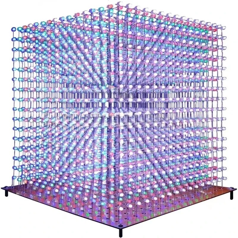 Diy In Electronics - 3 D16mini Light Cube Kit 16x16x16