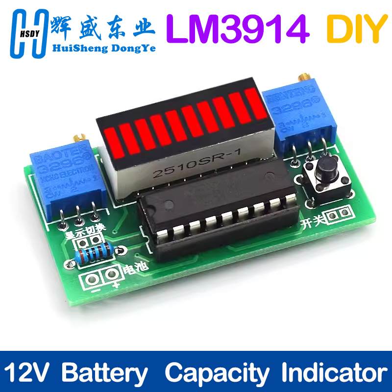 Diy Electronics Test Equipment - Lm3914 módulo indicador de capacidade da