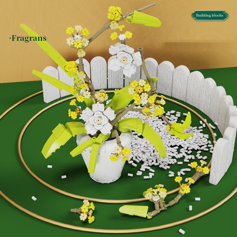 Bloco de construção flor orquí - Diy Electronics For Adults avaliação e preço