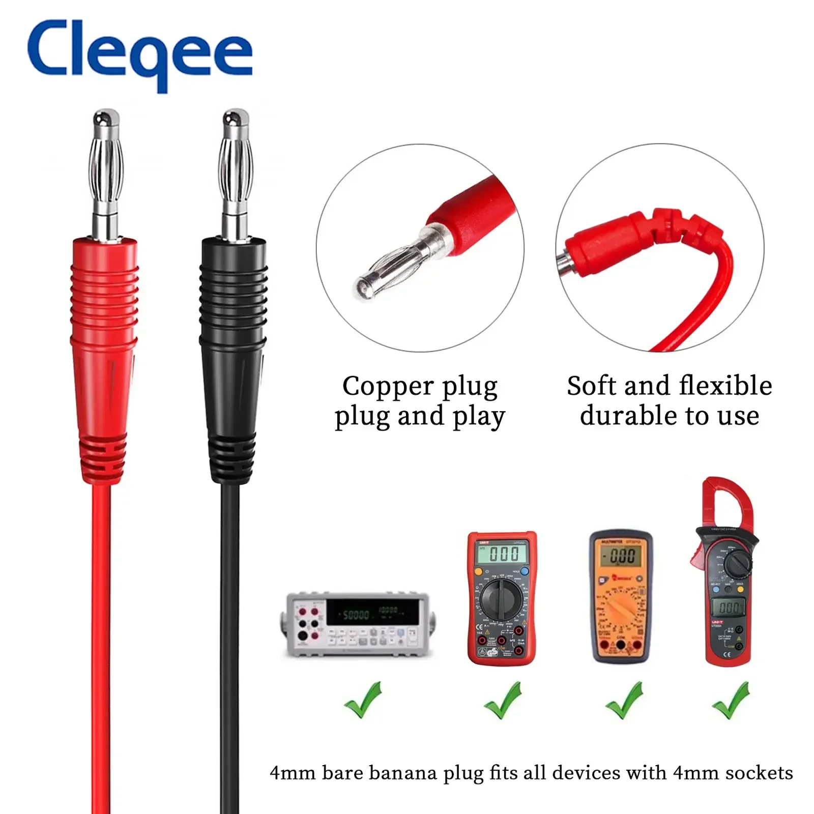 Cleqee p1039 4mm plugue banana - Diy Electronics Toys avaliação e preço