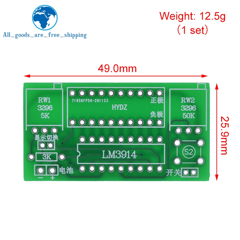 Lm3914 10 segmentos 3.7v lítio - Diy Electronics Test Equipment avaliação e preço