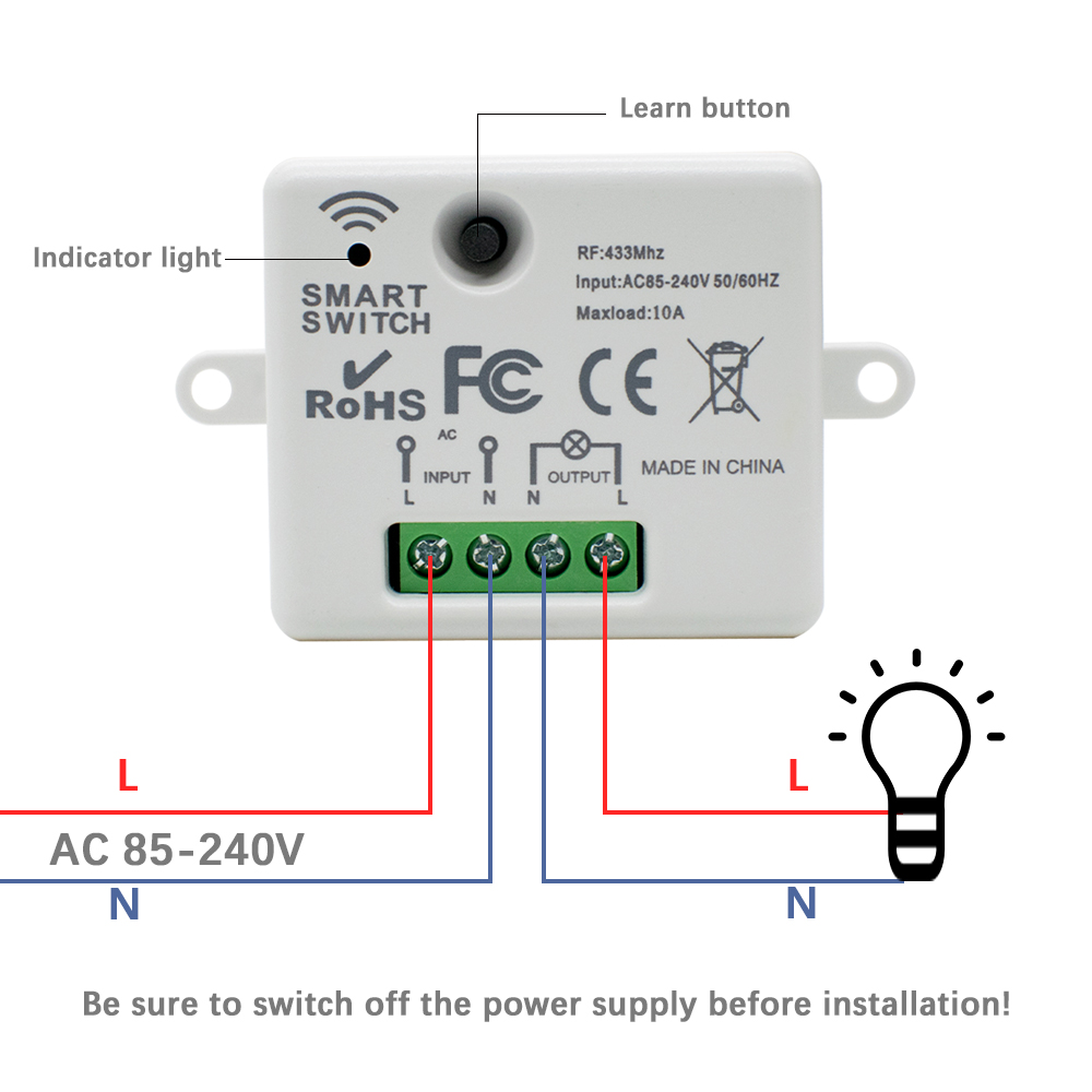 Interruptor de Controle Remoto - Rf 433Mhz Module avaliação e preço